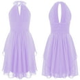 thumbnail image 1 of YONGHS Kids Girls Halter Neck Sleeveless Bridesmaid Dress Prom Party Ball Gown, 1 of 5