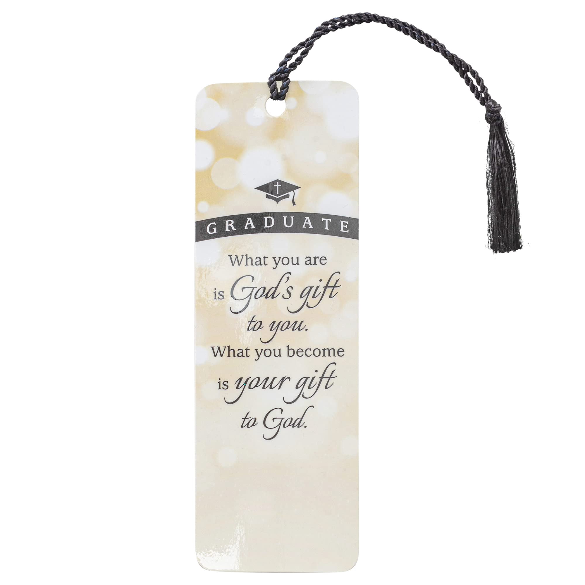 Graduation God's Gift Soft Cream 6 x 2 Paper Tassel Bookmarks Pack of 12