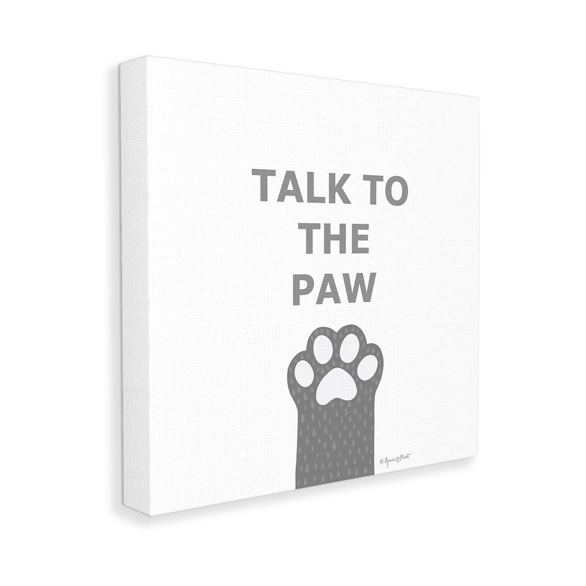 Stupell Industries Sassy Talk to the Paw Animals & Insects Painting Gallery Wrapped Canvas Art Print Wall Art, 36 x 36