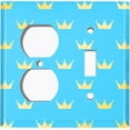 thumbnail image 4 of Metal Light Switch Plate Cover Gold Royal King Queen Crown KIN008, 4 of 13