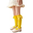 thumbnail image 4 of CAIXIA Bow Girls Knee High Socks Cotton School Uniform Dress Long Socks for Girls, 4 of 6