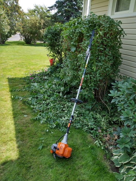 PROYAMA 42.7cc 5 in 1 Gas Brush Cutter, Multi-functional Gas Hedge Trimmer, Weed Eater, Brush Cutter, String Trimmer, Pole Saw with Extension Pole