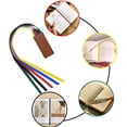 thumbnail image 3 of Chris.W 2Pack Ribbon Bookmarks for Bible 5-Page Ribbon Markers Artificial Leather Multi Page Marker with 5 Colorful, 3 of 5