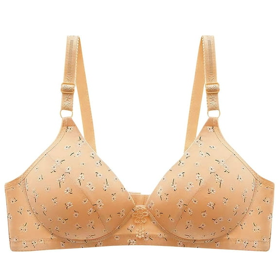 Admvng Bras for Women No Underwire Fashion Seamless Contrast Sponge Underwear Soft Support Comfortable Breathable Fixed Cup Bra, Size 36-42