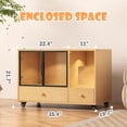thumbnail image 6 of Danolapsi Cat Litter Box Enclosure, Hidden Litter Box Furniture with Glass Door, Drawer, Indoor Cat House, 6 of 7