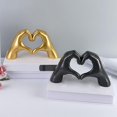 thumbnail image 3 of 2 Piezas Mano Amor Estatuilla Resina Escultura Librería, 3 of 8