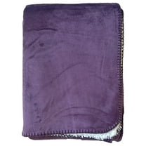 NorthCrest Home Sherpa Micromink Purple Grape Oversized Soft Throw Blanket