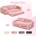 thumbnail image 2 of Hobestluk 3-Seater Sofa Boneless Couch with Tufted Button Design 2 in 1 Comfy Cloud Couch Oversized Sofa for Living Room Bedroom Apartment or Office (Pink, 3 Seater), 2 of 8