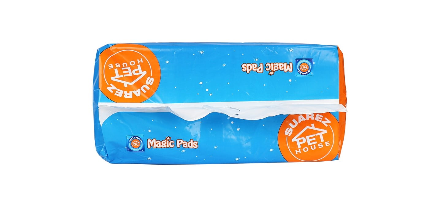 Magic Pads, Indoor Pet Training Pads, Maximum Absorbency, 23.6" x 23.6", 100 Count, Plastic Bag