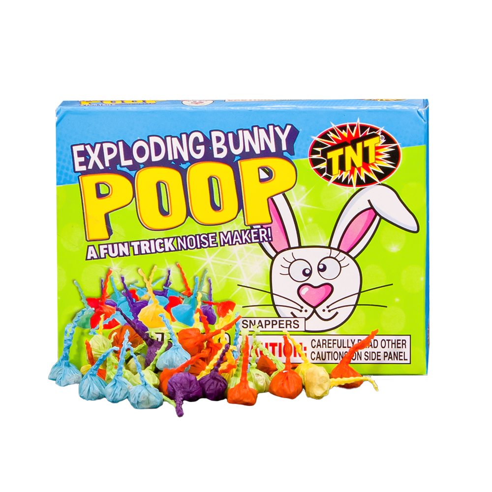 Exploding Bunny Poop, TNT Fireworks, Novelty Multicolor Snaps
