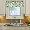thumbnail image 2 of Yayeee Kitchen Valance Rod Pocket 54" x 18" Living Room Window Curtain, Green Floral, 2 of 6