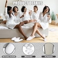 thumbnail image 3 of Lsupdaol 10 Pairs Non Slip Disposable Slippers Bulk Hotel Spa Fluffy Closed Toe Indoor Slippers for Guests Men Women Home Wedding Travel Party, 3 of 11