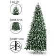 thumbnail image 3 of Perfect Holiday 4 Ft Frosted Oregon Fir Christmas Tree with Snow Dusted Pine Cones Christmas Tree, Metal Stand, 488 Tips, Dia 26", 3 of 4