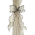 thumbnail image 6 of French Silky Bow Curtain Tiebacks, Lace Ribbon Curtain Ties and No-Drill Holdbacks for Sheer Drapes, Bedrooms, Nurseries, Canopies and Wedding Decor, 6 of 6