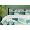 thumbnail image 2 of Ambesonne Mountain Duvet Cover Set, Mid Century Boho Montane, King, Sea Blue Salmon, 2 of 5