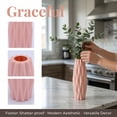 thumbnail image 2 of Unique Bargains Slim Acrylic Narrow Bud Vase for Roses Pink 2.8"L x 2.8"W x 7.9"H, 2 of 6