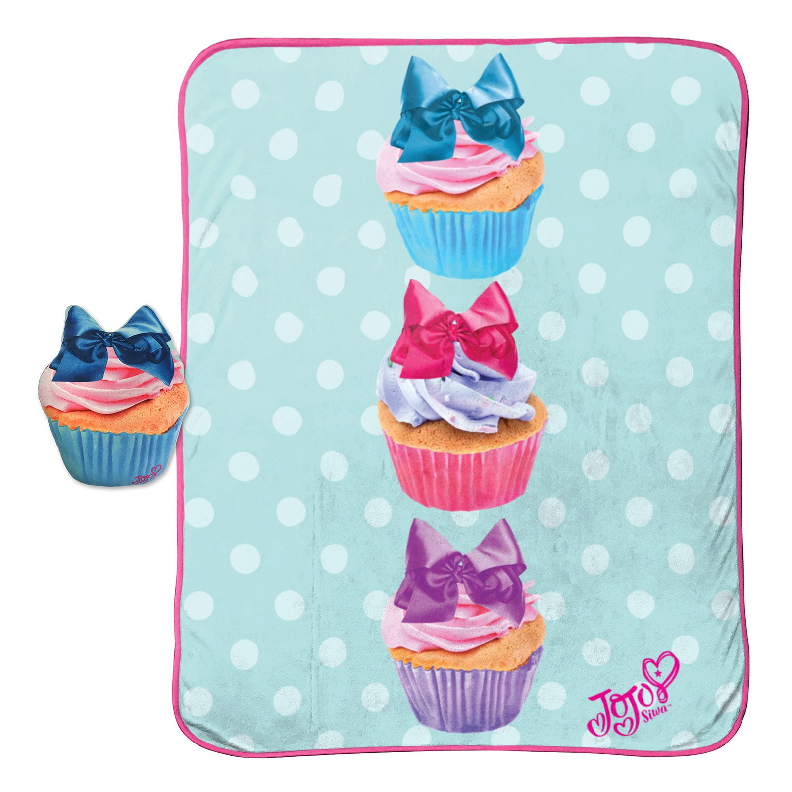 Jojo Siwa Cupcake Throw and Pillow Set