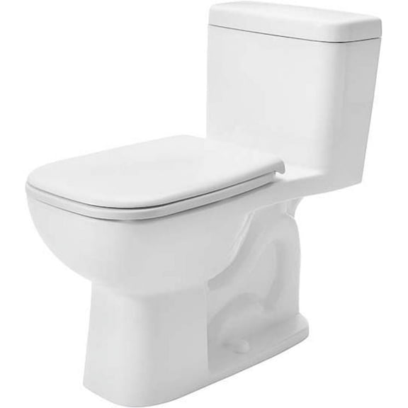 Duravit 0113012082 D-Code 1.28 Gpf One Piece Elongated Chair Height Toilet - White with