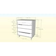 thumbnail image 3 of Nexera Nocce 4 Drawer Chest, Truffle and Black, 3 of 5