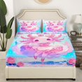 thumbnail image 3 of Erosebridal Cute Axolotl Full Sheet Sets for Girls, 4-Piece, 3 of 6