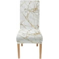 thumbnail image 2 of Marble White Gold Dining Room Chair Covers Set of 4,Stretch Parsons Chair Slipcovers Universal Removable Washable Parson Chair Covers for Dining Room,Living Room,Kitchen, 2 of 6