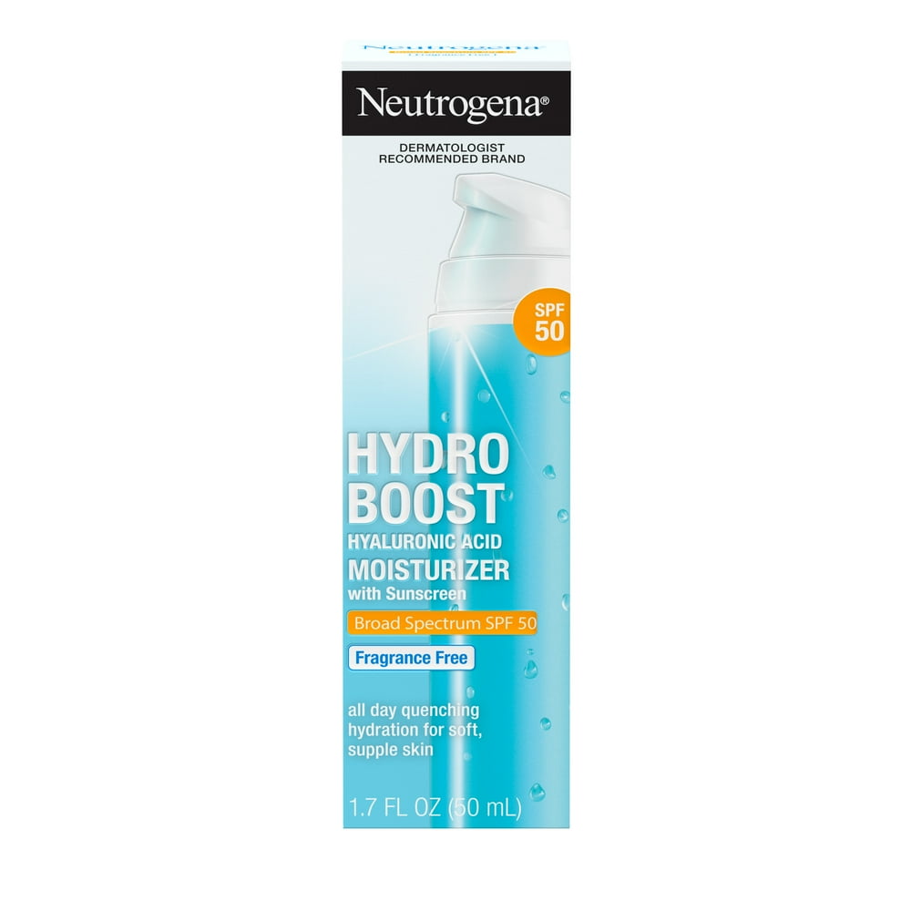 Neutrogena Hydro Boost SPF 50 Hyaluronic Acid Moisturizer, 1.7 fl. oz