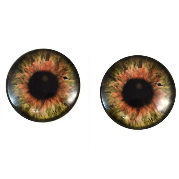 Brown Clockface Steampunk Glass Eyes