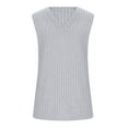 thumbnail image 4 of Abomasnow Womens V Neck Tank Tops Casual Sleeveless Ribbed Knit Shirts Trendy Sweater Vest Outfits, 4 of 7