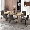 thumbnail image 4 of Costway 63" Dining Table Rectangular Modern Kitchen Table For 6 People Home Furniture Oak, 4 of 9