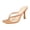 Khaki, variant on Flip Flops Heels for Women Summer Solid Color Square Toe Heeled Sandals Casual Slip on Backless Mules Black Size 5.5