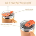 thumbnail image 3 of Drinco 40oz 30oz Tumbler with Handle Vacuum Insulated Stainless Steel-30oz Cantaloupe, 3 of 5
