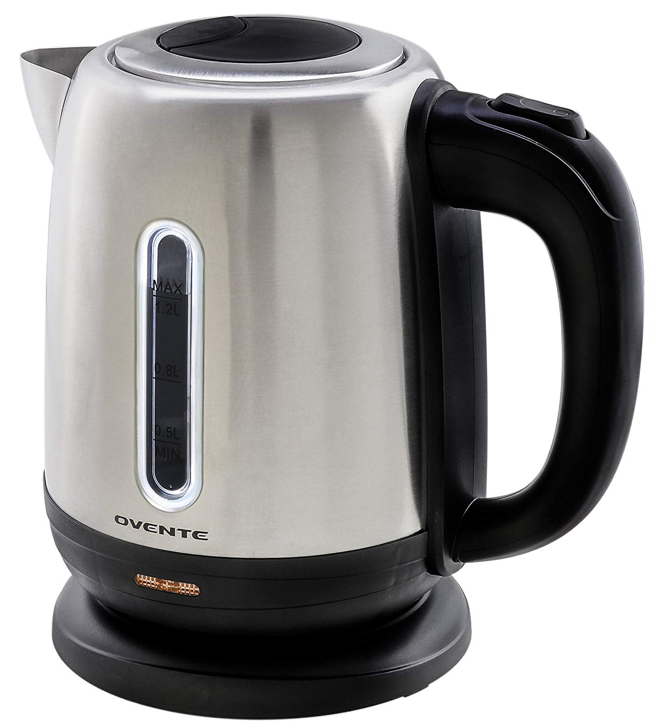 Ovente Stainless Steel Electric Tea Kettle Cordless with Concealed