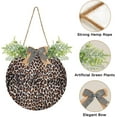 thumbnail image 2 of Sexy Leopard Print Welcome Sign for Front Door, Round Sign Hanging Welcome Sign Welcome Wreath for Farmhouse Porch Door Home Decor, 2 of 7