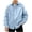 Blue, variant on LIaqionyy Mens Button down Shirt Casual Loose Long Sleeve Collared Shirts Solid Color Wedding Prom Business Tops