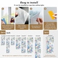 thumbnail image 6 of Blue Spring Floral Window Privacy Film, Pink Flowers Elegant Botanical Farmhouse Static Cling UV Sun Blocking Tint Film Heat Control Windows Films for Bedroom Bathroom, Window Stickers 29.5"x78.7", 6 of 7
