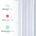 thumbnail image 4 of NEWEEN Basic Rod Pocket Sheer Voile Window Curtain Panels White 3 Pair 6 Panels 52 Width 84 Inch Long for Kitchen Bedroom Children Living Room Yard, 4 of 10