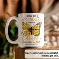thumbnail image 4 of GIFAMI I Can Do All Things Through Christ Mug, Coffee Mug for Men Women Christian God Jesus Lover, Jesus Religion Gifts (11oz. Light Green Accent Mug), 4 of 5