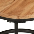 thumbnail image 5 of vidaXL Nesting Table Set of 3 Natural wood and black, 5 of 5