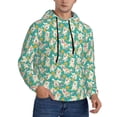 thumbnail image 2 of Fotbe Men's Hoodie with SHIBA WITH FLORAL Pattern - Kangaroo Pocket Pullover Hooded Sweatshirt, Perfect for Daily Wear, Travel, and Home-, 2 of 7