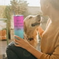 thumbnail image 4 of Dog Mom Gifts For Women Dog Themed Gifts For Dog Mom- 20oz White Best Dog Mom Ever Travel Tumbler - Christmas Birthday Presents For Dog Lovers Female Women Teen Girls Water Cup With Lip Straw, 4 of 6