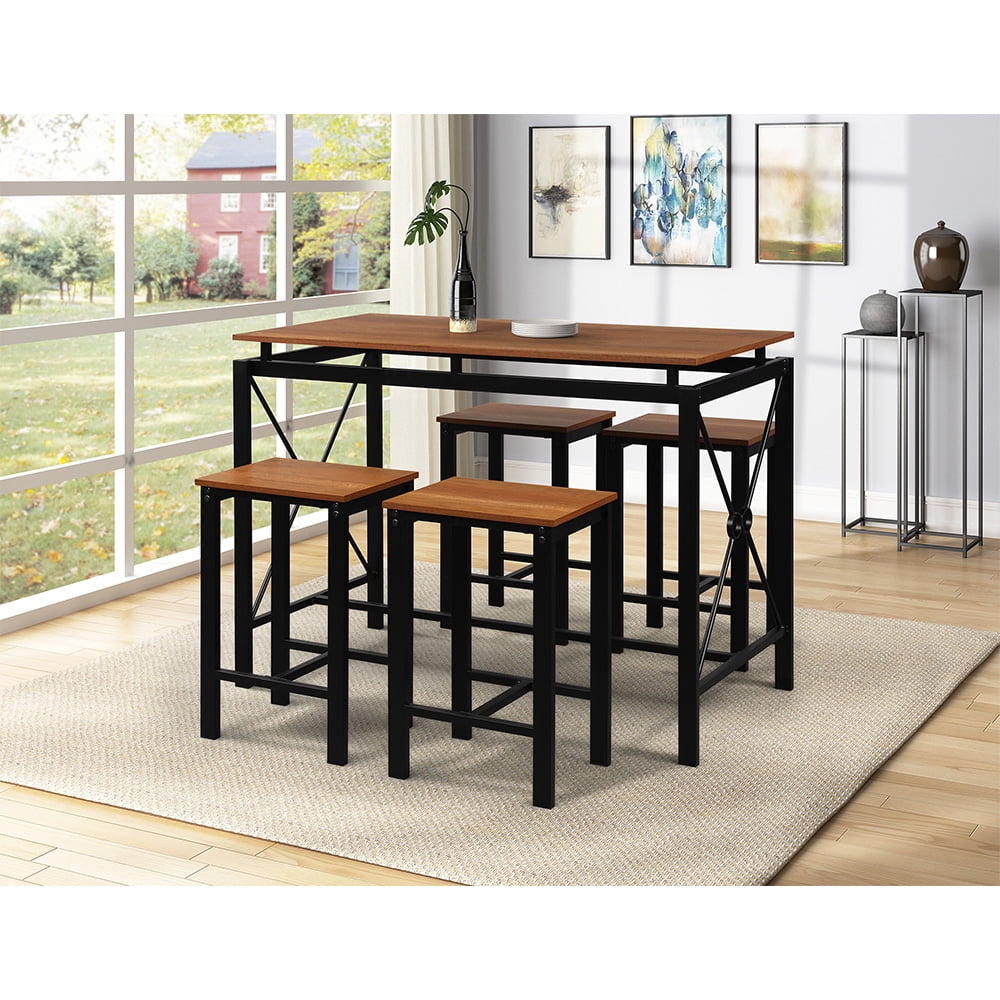 SEVENTH 5 Piece Kitchen Dining Table Sets, Counter Height Dining Set
