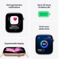 thumbnail image 4 of Restored Apple Watch Series 11 - GPS + Cellular - 42mm Jet Black Aluminum Case with Light Blush Sport Band - S/M (Refurbished), 4 of 5