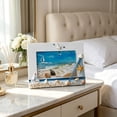 thumbnail image 5 of Nautical Photo Frame,Wooden Sea Style Ornament with Shell And Starfish Embossed Detail Stable Display Stand,Picture Holder for Living Room Cabinet,Bedroom Vanity,Beach House Counter, 5 of 7