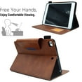 thumbnail image 4 of SaniMore for iPad Mini 12345 7.9"  Wallet Case with Card Slots & Pen Holder [Auto Sleep] PU Leather Magnetic Ciasp Kickstand Shockproof TPU Shell Full-body Protective Retro Cover, Brown, 4 of 10