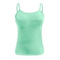 thumbnail image 4 of Lixiuxyad Tank Tops With Built In Bras Suspender Vest Female Yoga Bottoming Underwear(Green L), 4 of 5