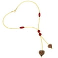 thumbnail image 3 of GlassOfVenice Murano Glass Heart Tie Necklace - Red Sparkles, 3 of 5
