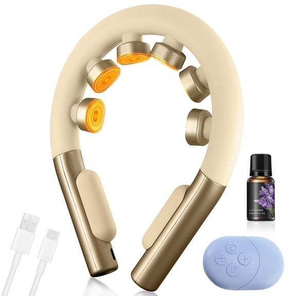 Neck Massager for Pain Relief Deep Tissue, Neck Massager with Heat, Portable Neck Massager Gift for Women Men