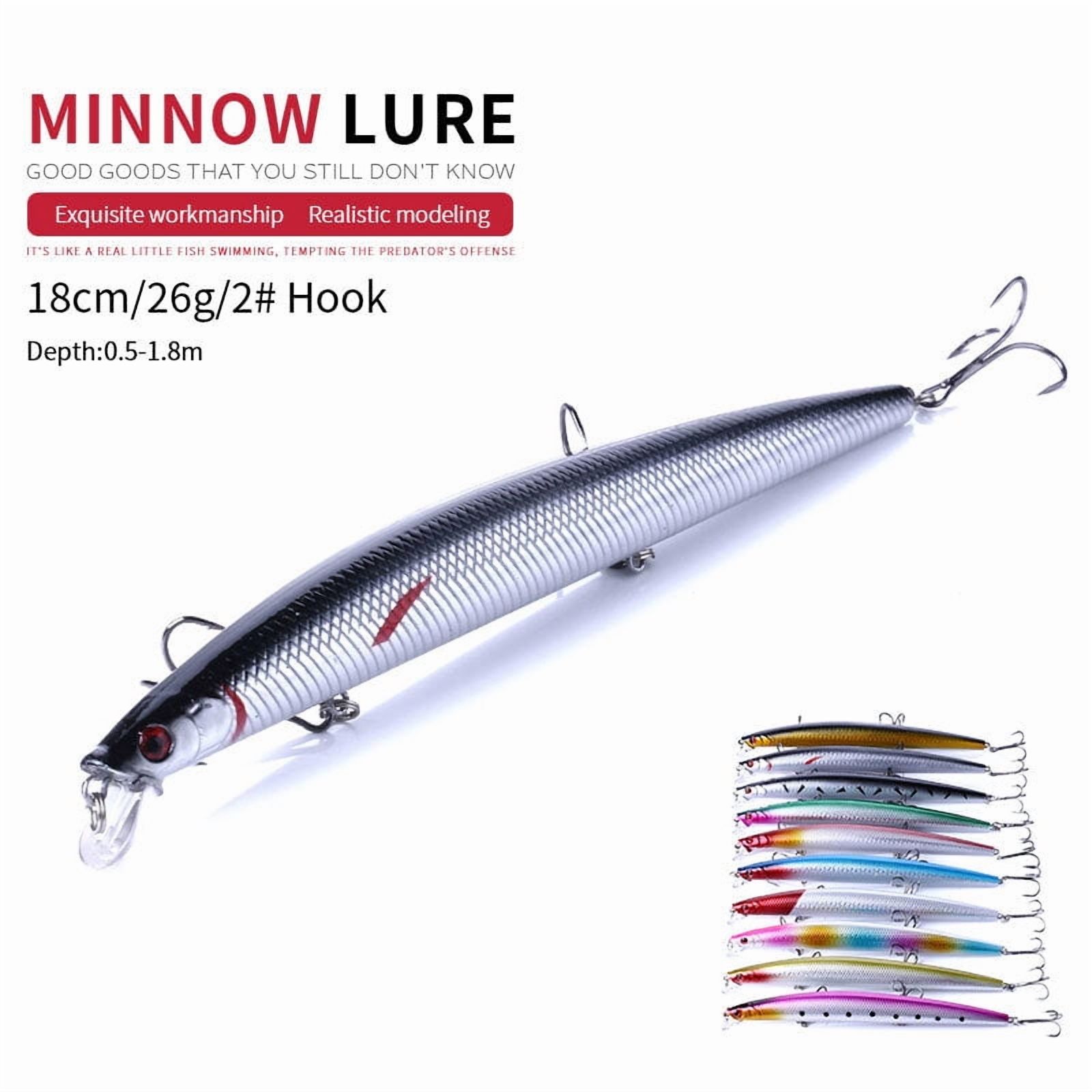 10PCS Lot Big Minnow Fishing Lure Trolling Bait 18cm/26g Crankbait Tackle Bass