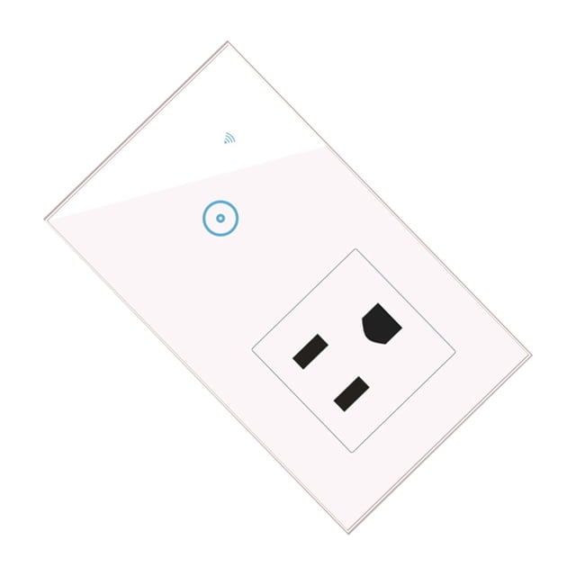Yuarrent Enchufe de pared inteligente enchufe de EE. UU. WiFi temporizador inalámbrico Control remoto interruptor de pantalla táctil toma de corriente Electrodomésticos blanco Enchufe de EE. UU. Yuarrent HA005243-01