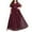 Wine-842, variant on Limited Time Savings,Women Plus Size Fashion Elegant Long Lace V-neck Skirt Dress,Elegant Plus-Size Lace Dress with V-neck and Long Skirt, Ideal for Formal or Special Occasion Wear Day-to-Day Wear